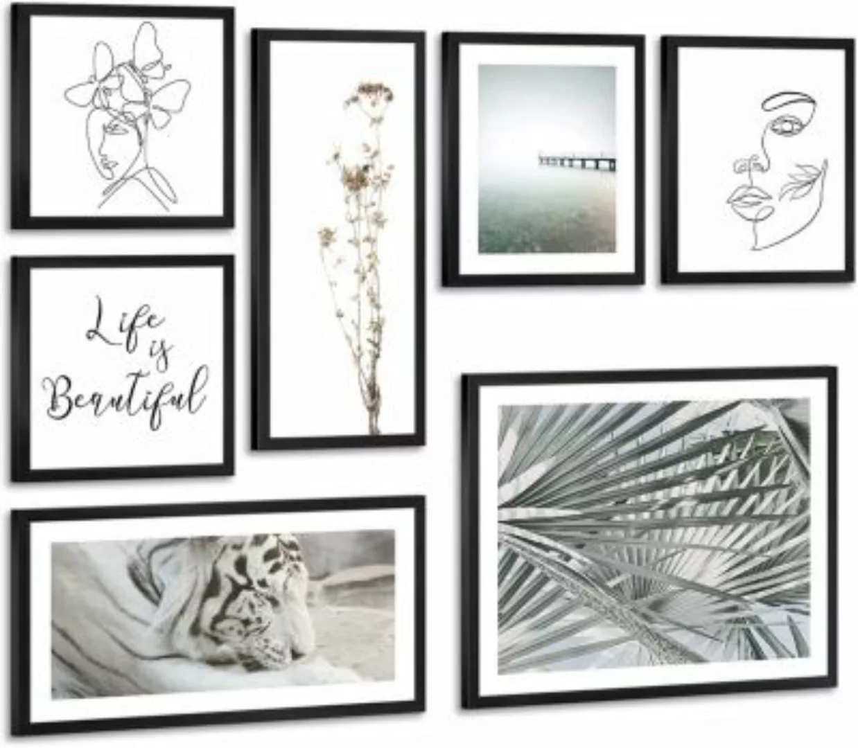 YS-Art™ "Leinwandbild Set ""Ruhe""" grün Gr. 200 x 100 günstig online kaufen
