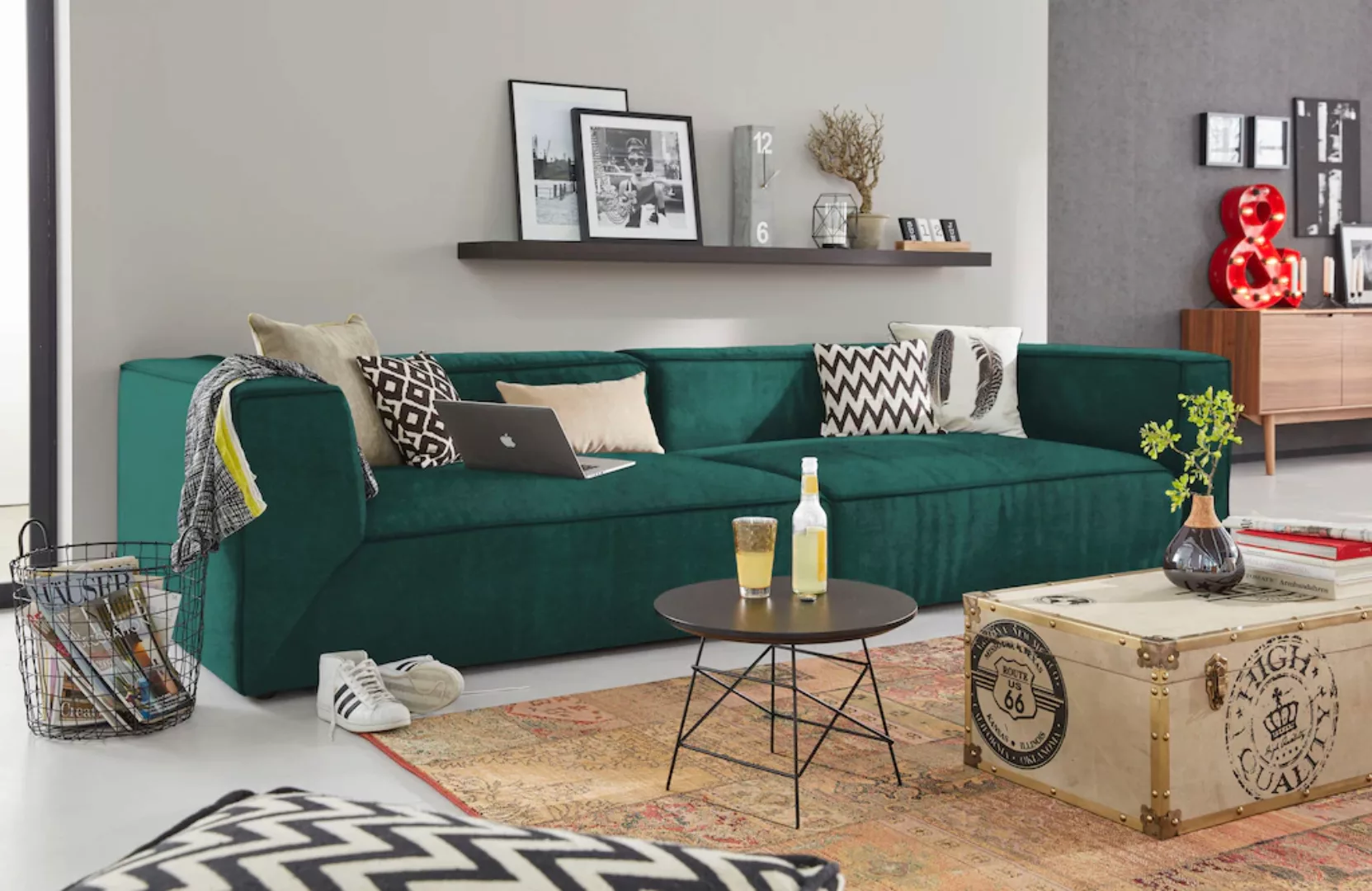 TOM TAILOR HOME Big-Sofa "BIG CUBE", in 2 Breiten, wahlweise mit Sitztiefen günstig online kaufen