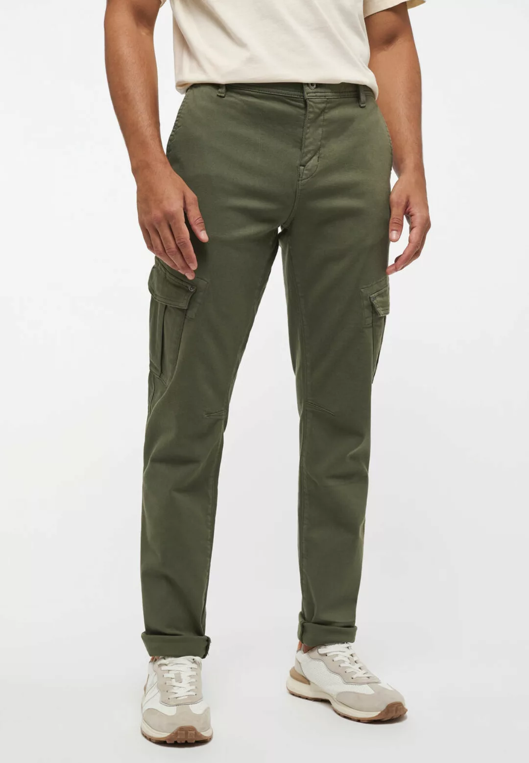 Mustang Cargo Chino Hose Regular-Fit green extra lang günstig online kaufen