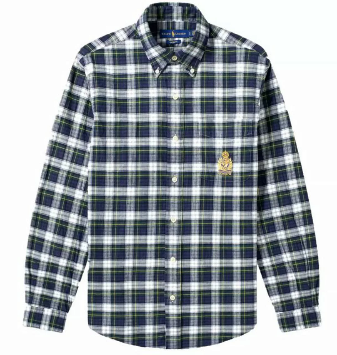 Polo Ralph Lauren Langarmhemd Crest Karohemd Button-Down Hemd mit Wappensti günstig online kaufen