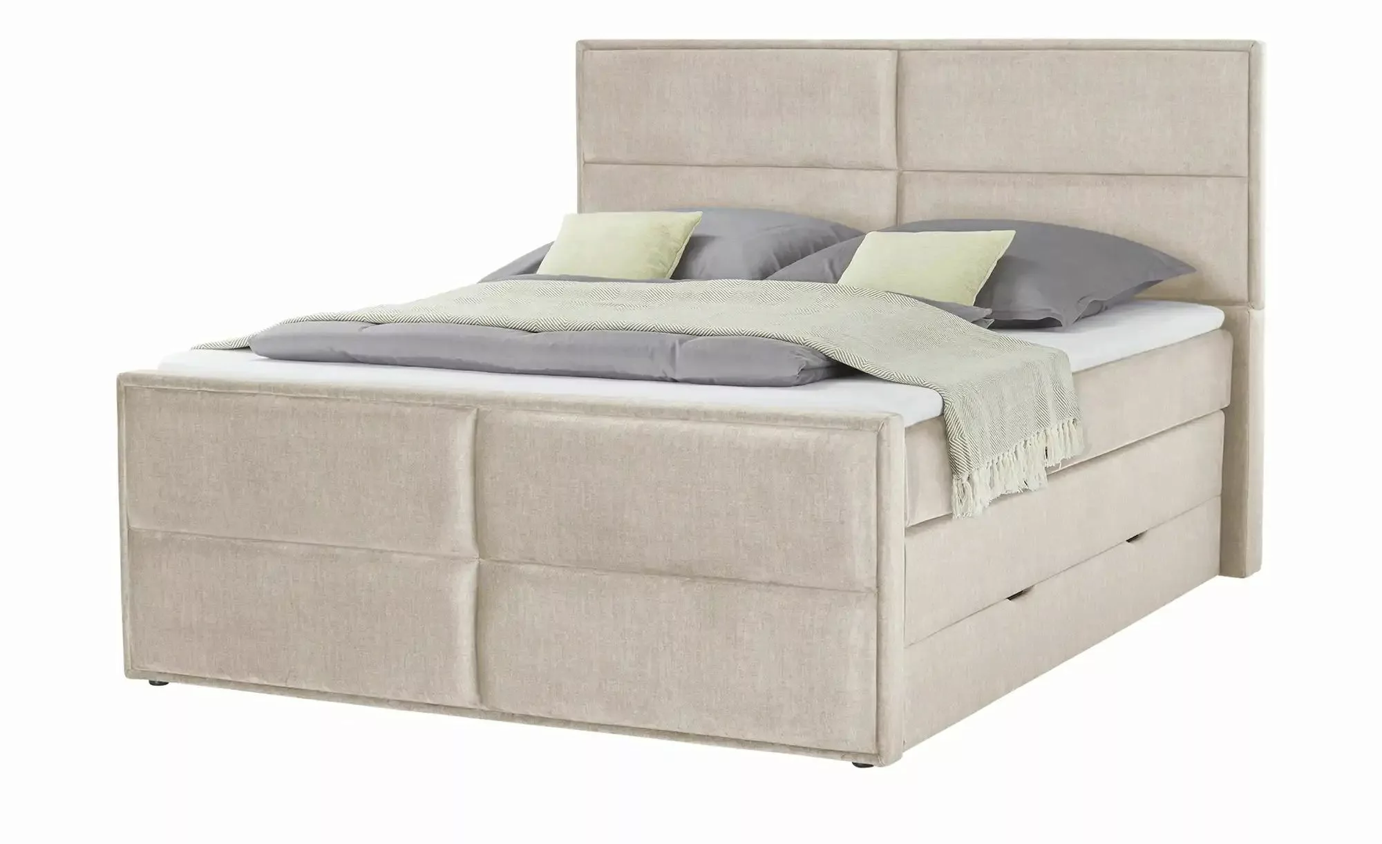 uno Boxspringbett mit Stauraum  Croco ¦ beige ¦ Maße (cm): B: 157 H: 136 Be günstig online kaufen