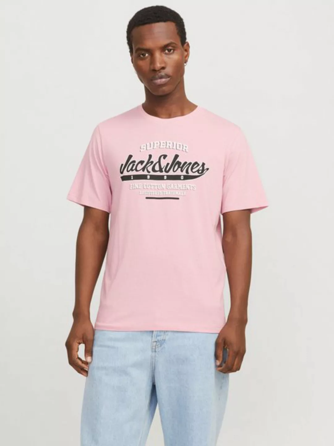 Jack & Jones Rundhalsshirt JJELOGO TEE SS O-NECK 2 COL SS25 SN mit Logo Pri günstig online kaufen