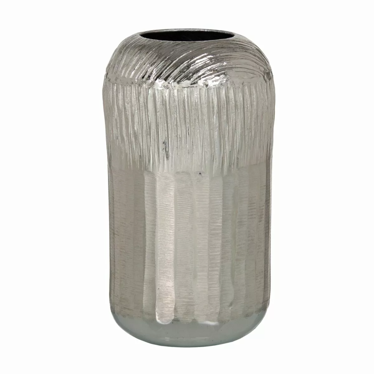 Vase 15 X 15 X 28 Cm Silber Aluminium günstig online kaufen
