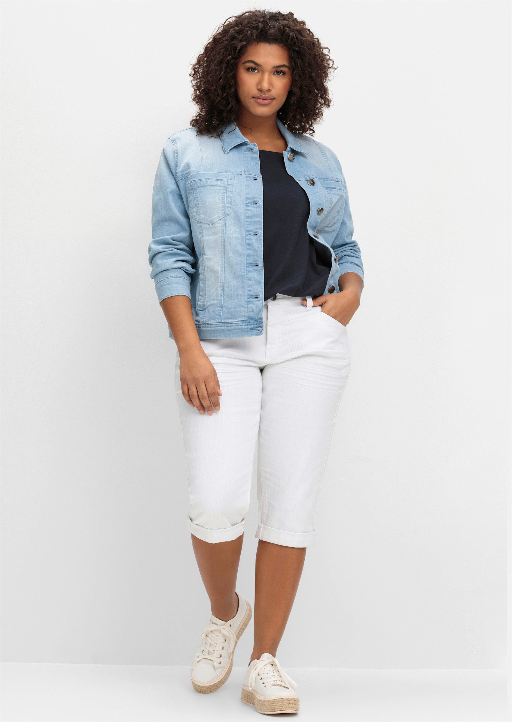 Sheego Jeansshorts Caprijeans günstig online kaufen