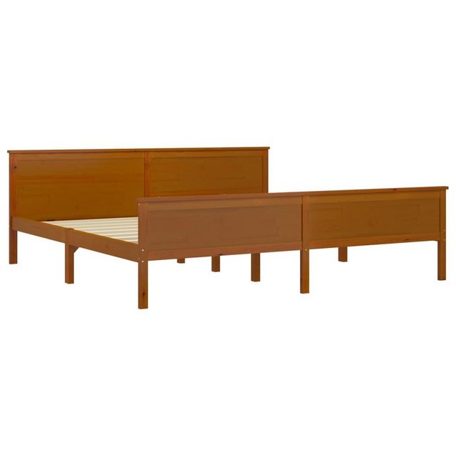 furnicato Bettgestell Massivholzbett Honigbraun Kiefernholz 200x200 cm (1-t günstig online kaufen