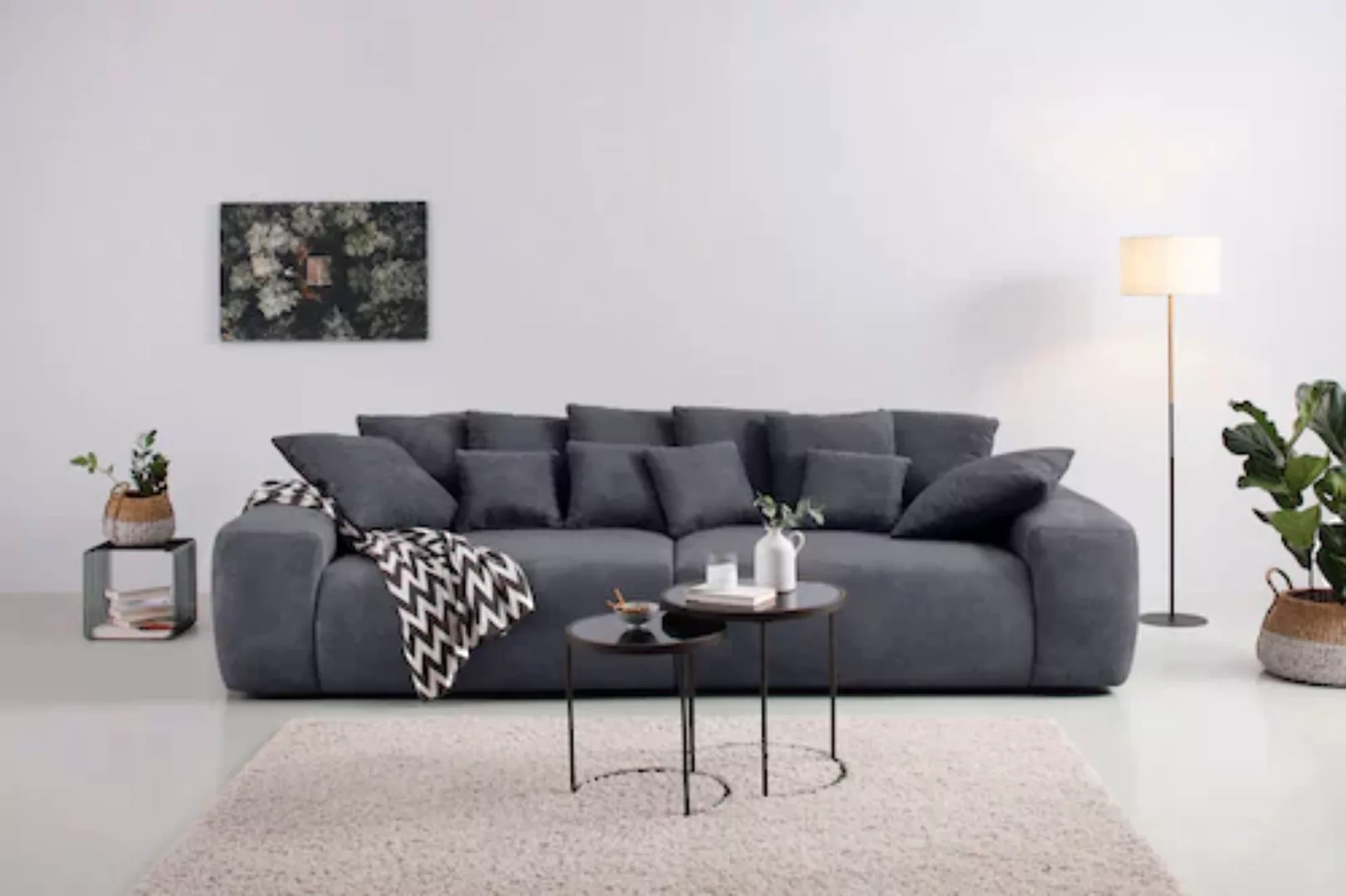 Home affaire Big-Sofa "Glamour II", Dauerschläfer mit EasyBett-Schlaffunkti günstig online kaufen