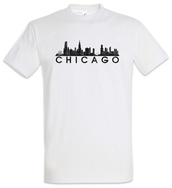 Urban Backwoods Print-Shirt Skyline Chicago Herren T-Shirt City Staat Unite günstig online kaufen