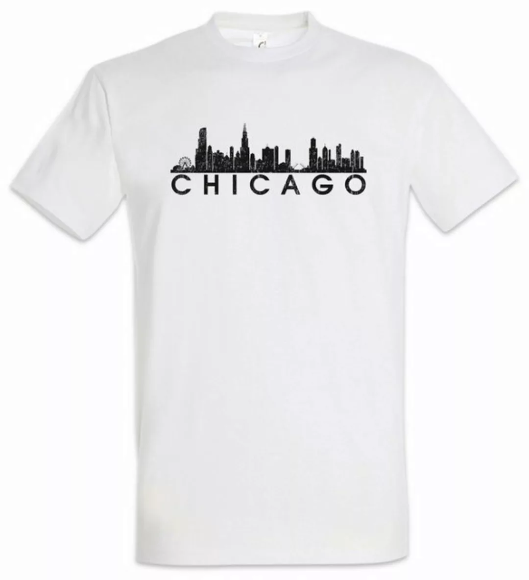 Urban Backwoods Print-Shirt Skyline Chicago Herren T-Shirt City Staat Unite günstig online kaufen