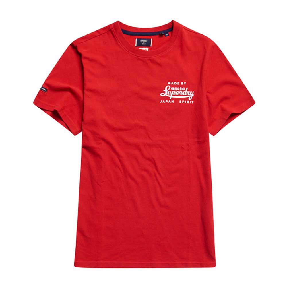 Superdry Script Style Col Kurzarm T-shirt L Rouge Red günstig online kaufen