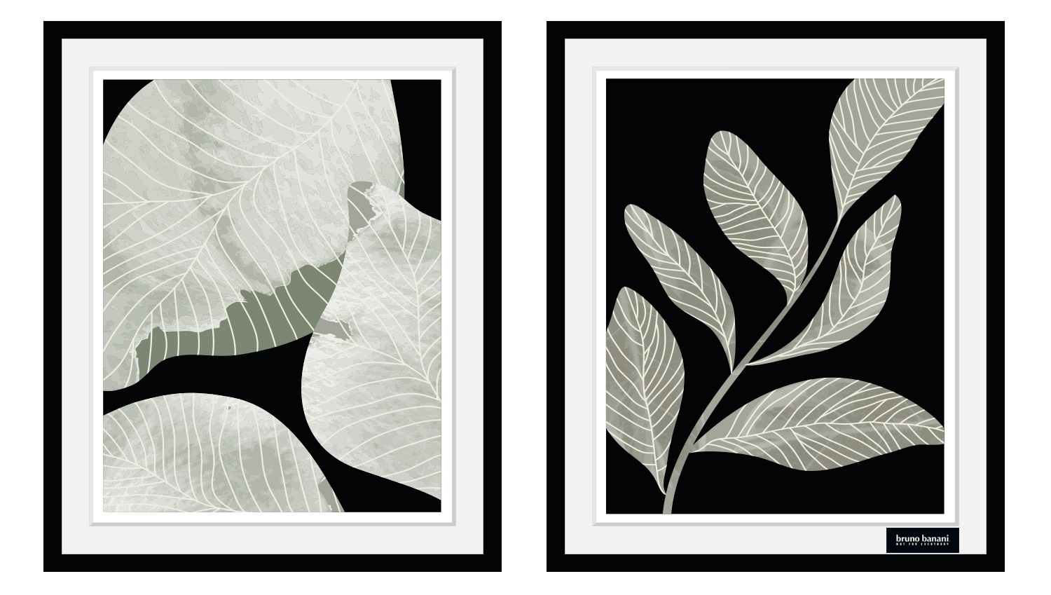 Bruno Banani Bild mit Rahmen "Eukalyptus - Gerahmter Digitaldruck - Wandbil günstig online kaufen