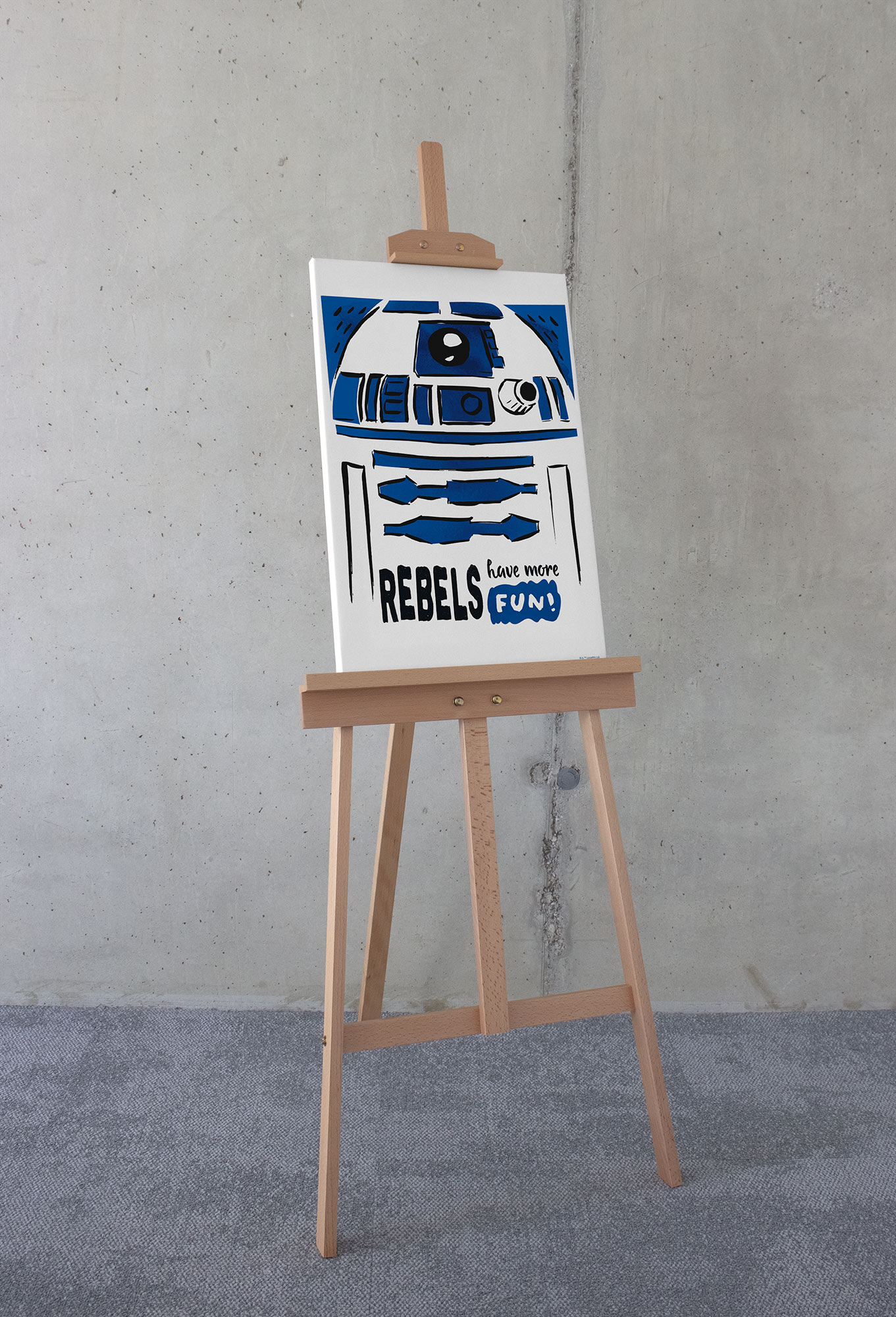 Komar Leinwandbild »Keilrahmenbild - Star Wars R2D2 More Fun - Größe 40 x 6 günstig online kaufen