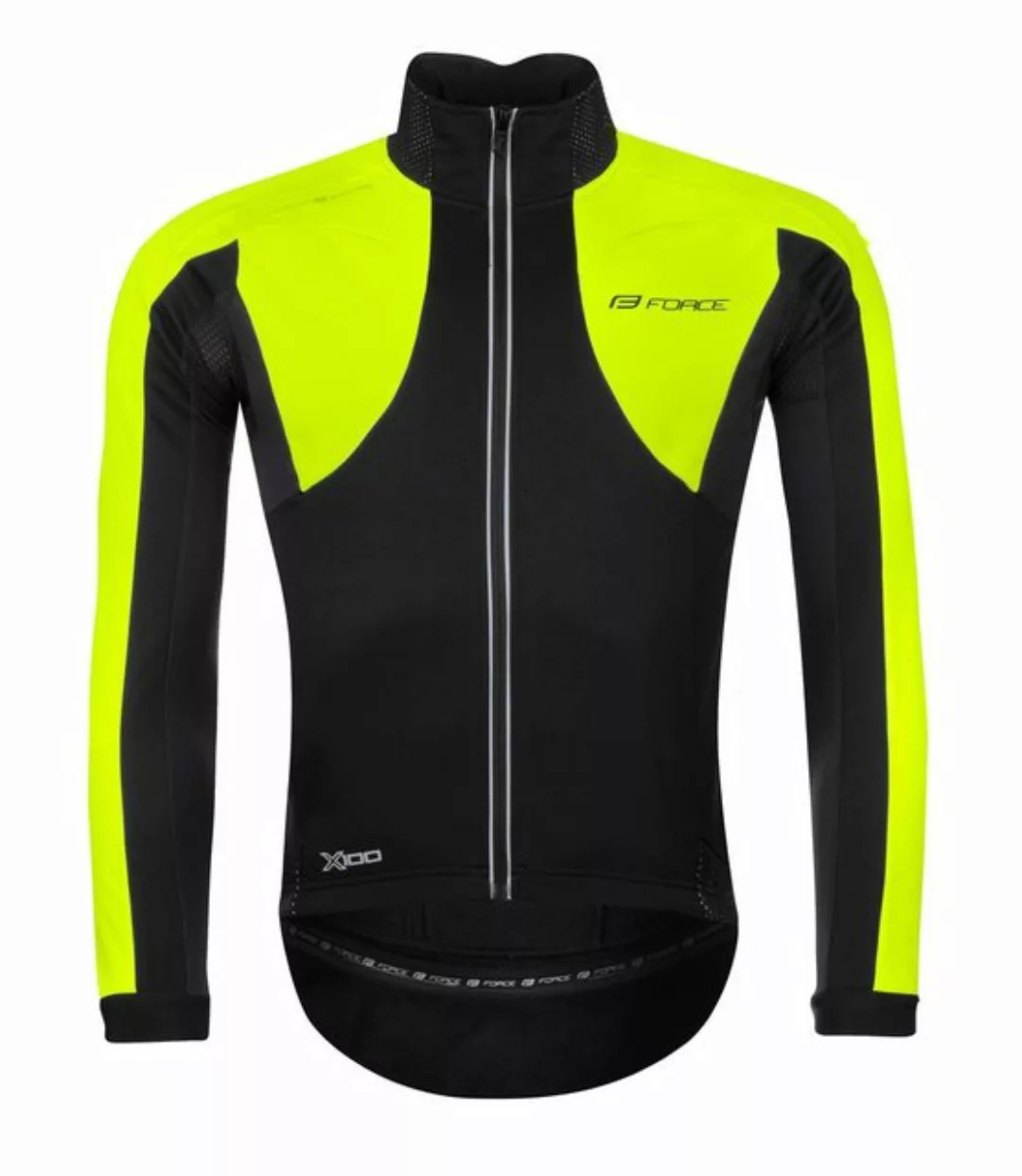 FORCE Fahrradjacke Jacke FORCE X100 winter schwarz gelb 0 °C bis +10 °C %%% günstig online kaufen