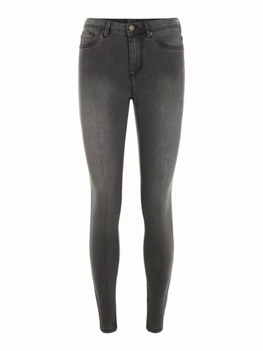 Vero Moda Damen Jeans VMTANYA MR S PIPING JEANS VI207 - Skinny Fit - Grau - günstig online kaufen