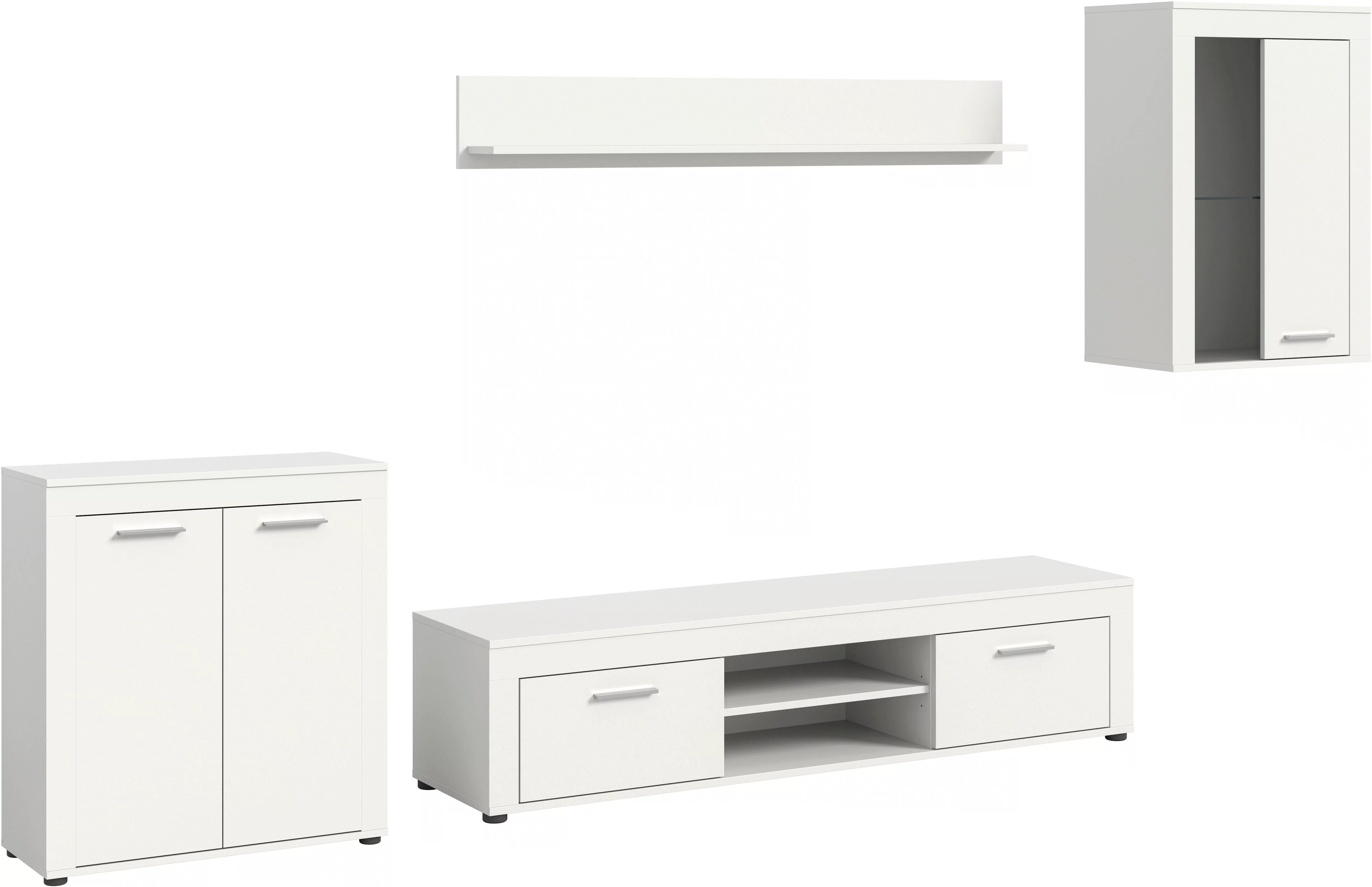 INOSIGN Wohnwand "Aosta, 4-tlg., best. aus: Highboard, Lowboard, Wandboard günstig online kaufen