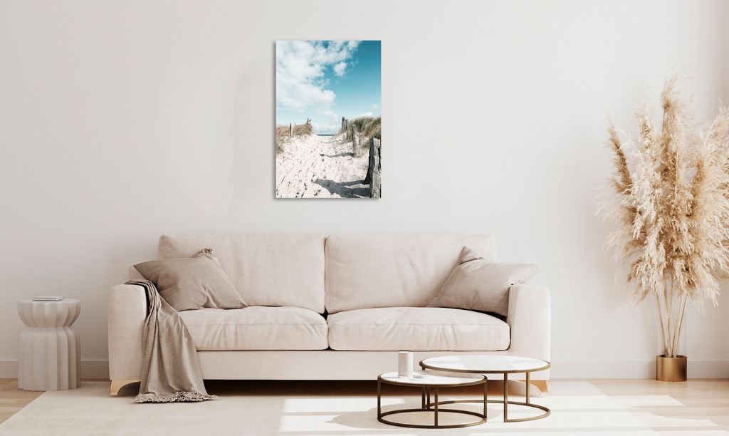 queence Acrylglasbild "Exeter", Strand-Himmel-Düne-Deutschland-Gräser-Meer- günstig online kaufen