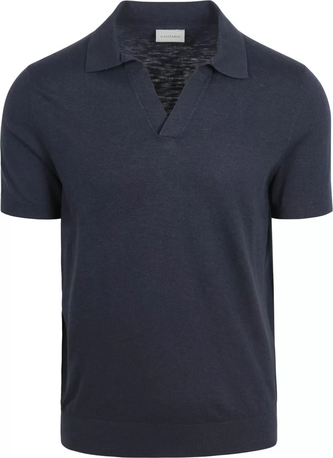 Suitable Poloshirt Riva Leinen Navy - Größe S günstig online kaufen