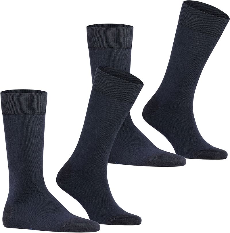 Falke 2-pack Happy Socken Navy - Größe 43-46 günstig online kaufen