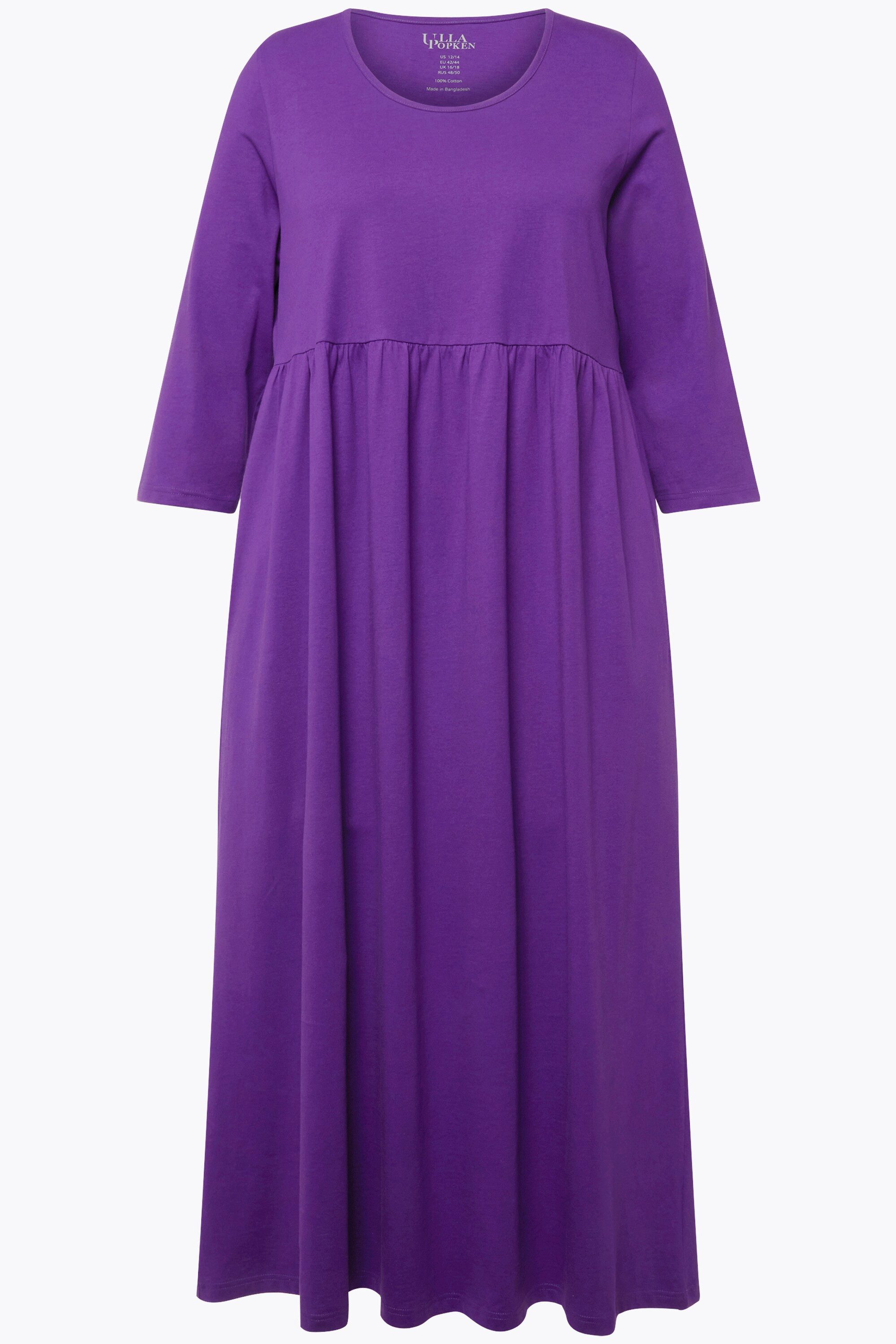 Ulla Popken Maxikleid Jersey-Maxikleid A-Linie Rundhals günstig online kaufen
