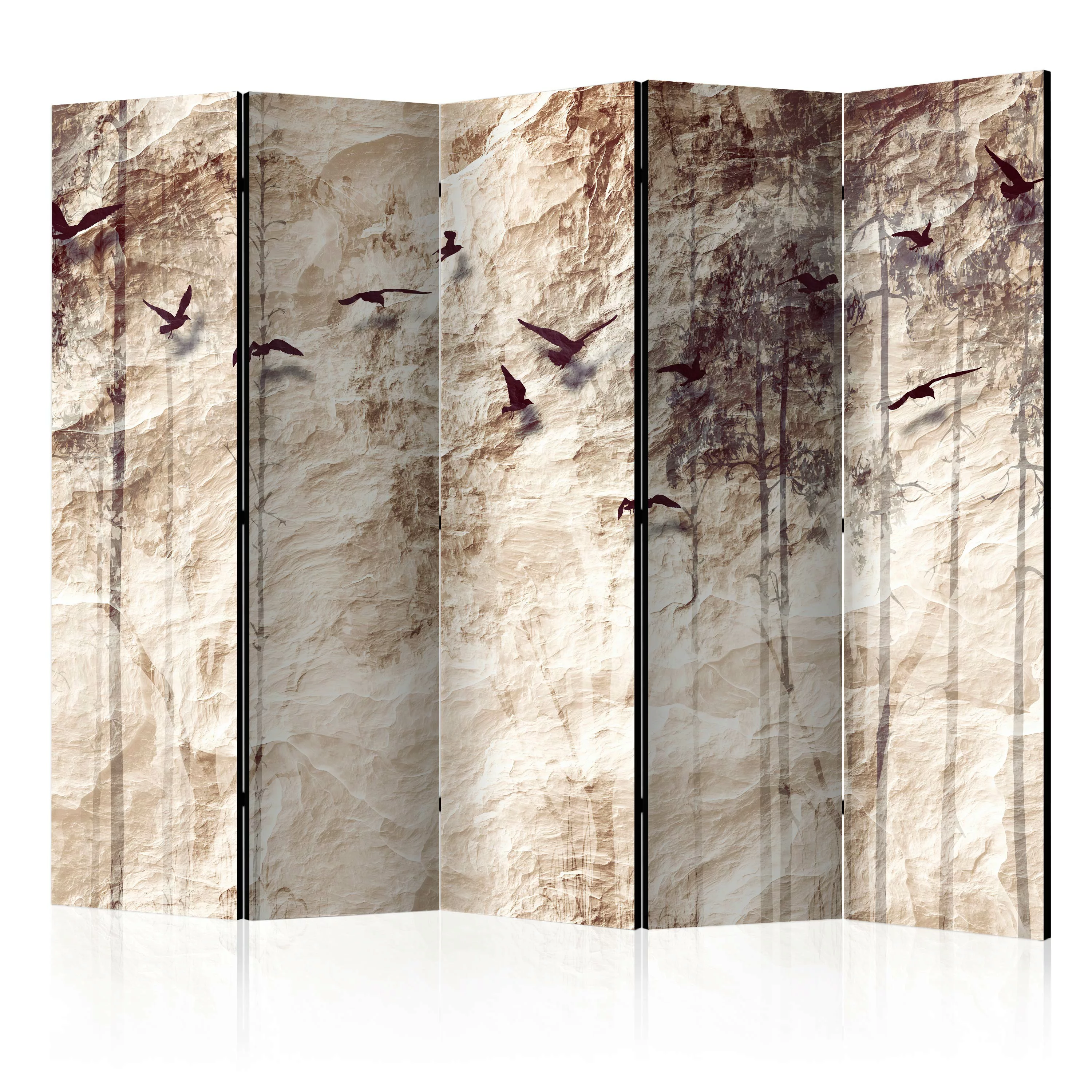 5-teiliges Paravent - Paper Nature Ii [room Dividers] günstig online kaufen