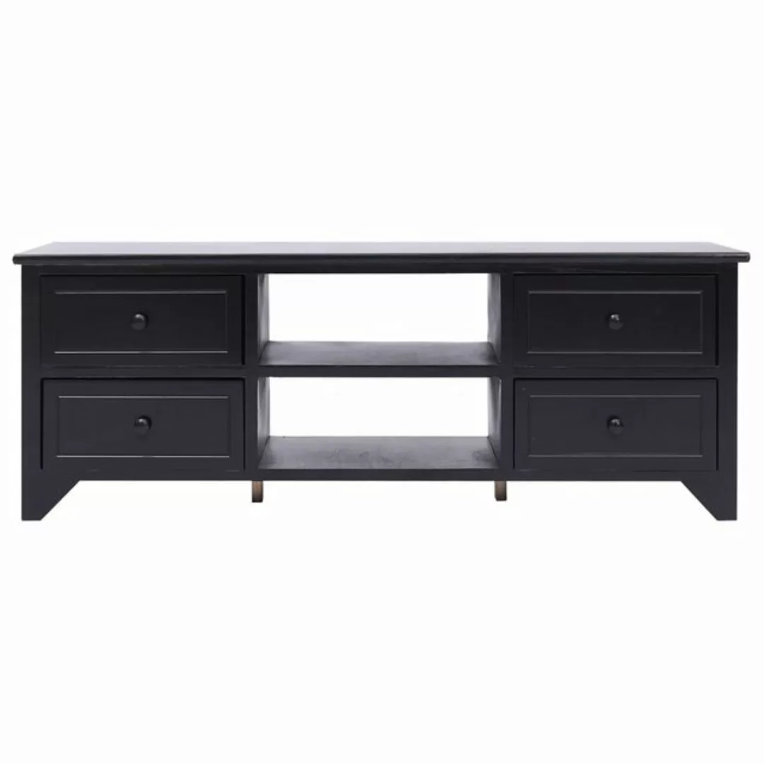 vidaXL TV-Schrank TV-Schrank Schwarz 108x30x40 cm Massivholz Paulownia Lowb günstig online kaufen