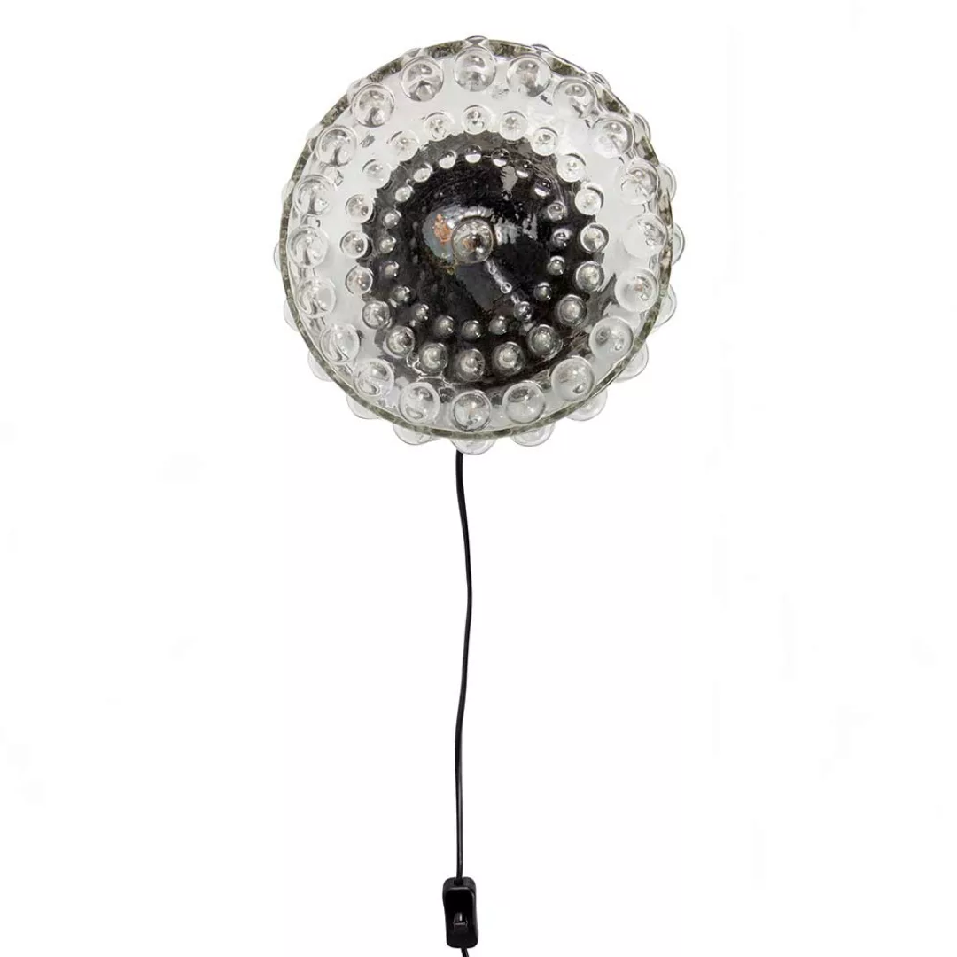 Glas Wandlampe Retro Stil 25 cm breit Kabel mit Schalter günstig online kaufen