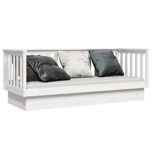 furnicato Bett Tagesbett Weiß 75x190 cm Massivholz Kiefer (1-tlg) günstig online kaufen