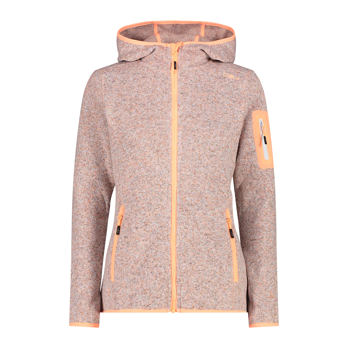 CMP Strickfleecejacke "KNITTED MELANGE HOODY WOMAN HOODY", (1 St.), mit Kap günstig online kaufen