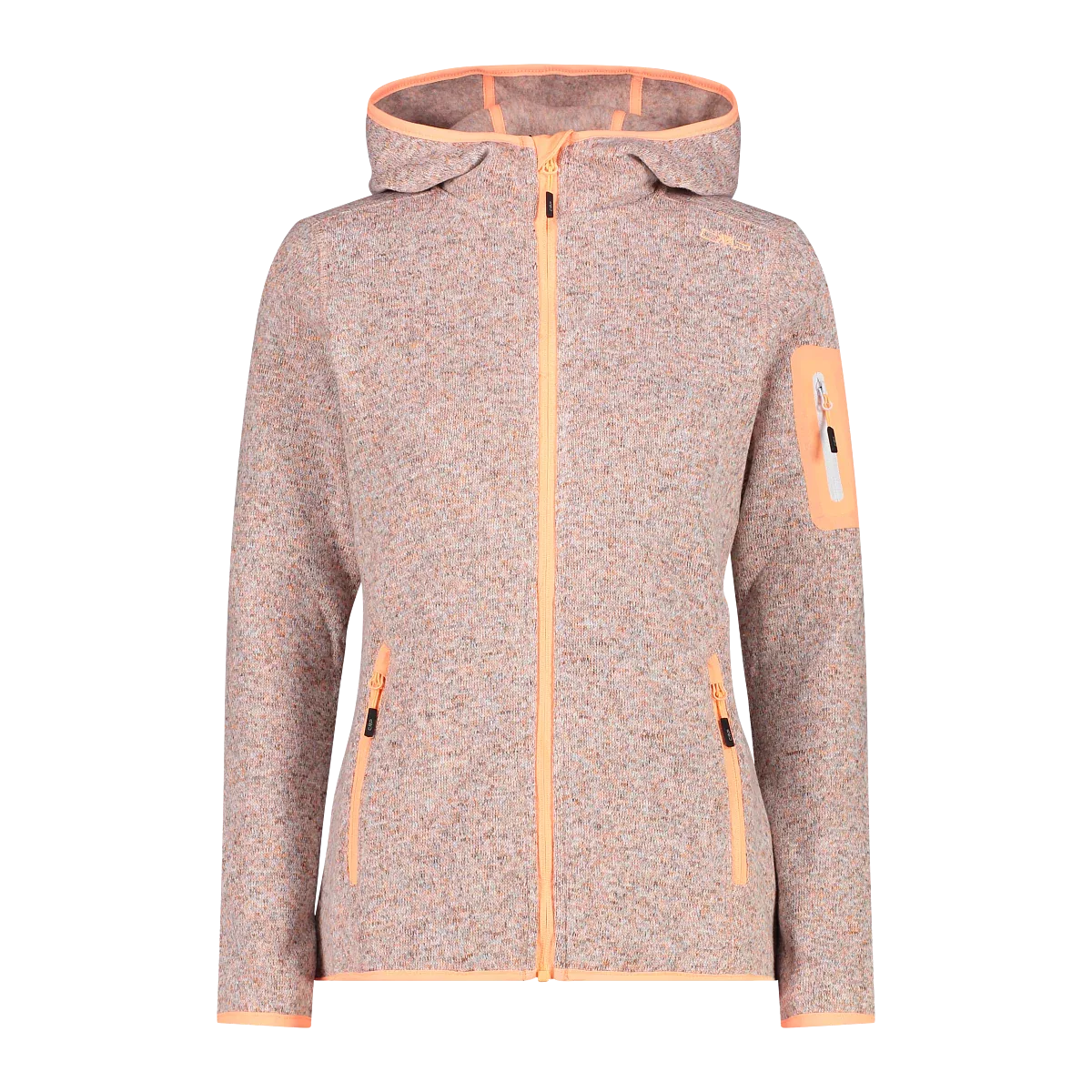 CMP Strickfleecejacke "KNITTED MELANGE HOODY WOMAN HOODY", (1 St.), mit Kap günstig online kaufen