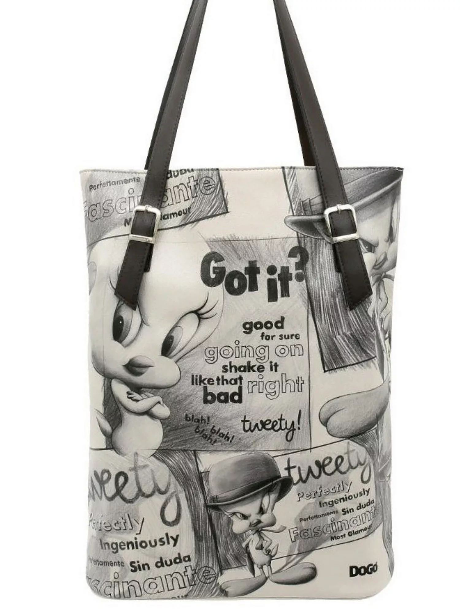 DOGO Umhängetasche "Damen Tall Bag Tweety Sketch Vegan Damen Handtaschen (F günstig online kaufen