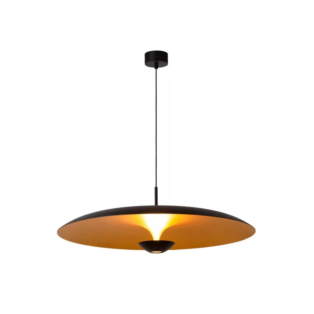 LED Pendelleuchte Kenneth in Schwarz und Gold-matt 22W 320lm günstig online kaufen