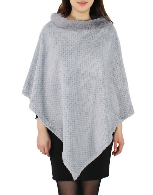 dy_mode Poncho Eleganter Damen Poncho in Kunstfell-Optik Cape Umhang Überwu günstig online kaufen