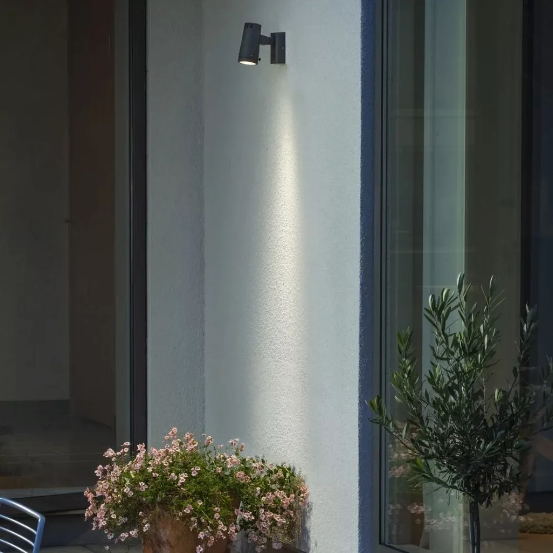 LED Außenwandspot Andria aus Aluminium in Anthrazit günstig online kaufen