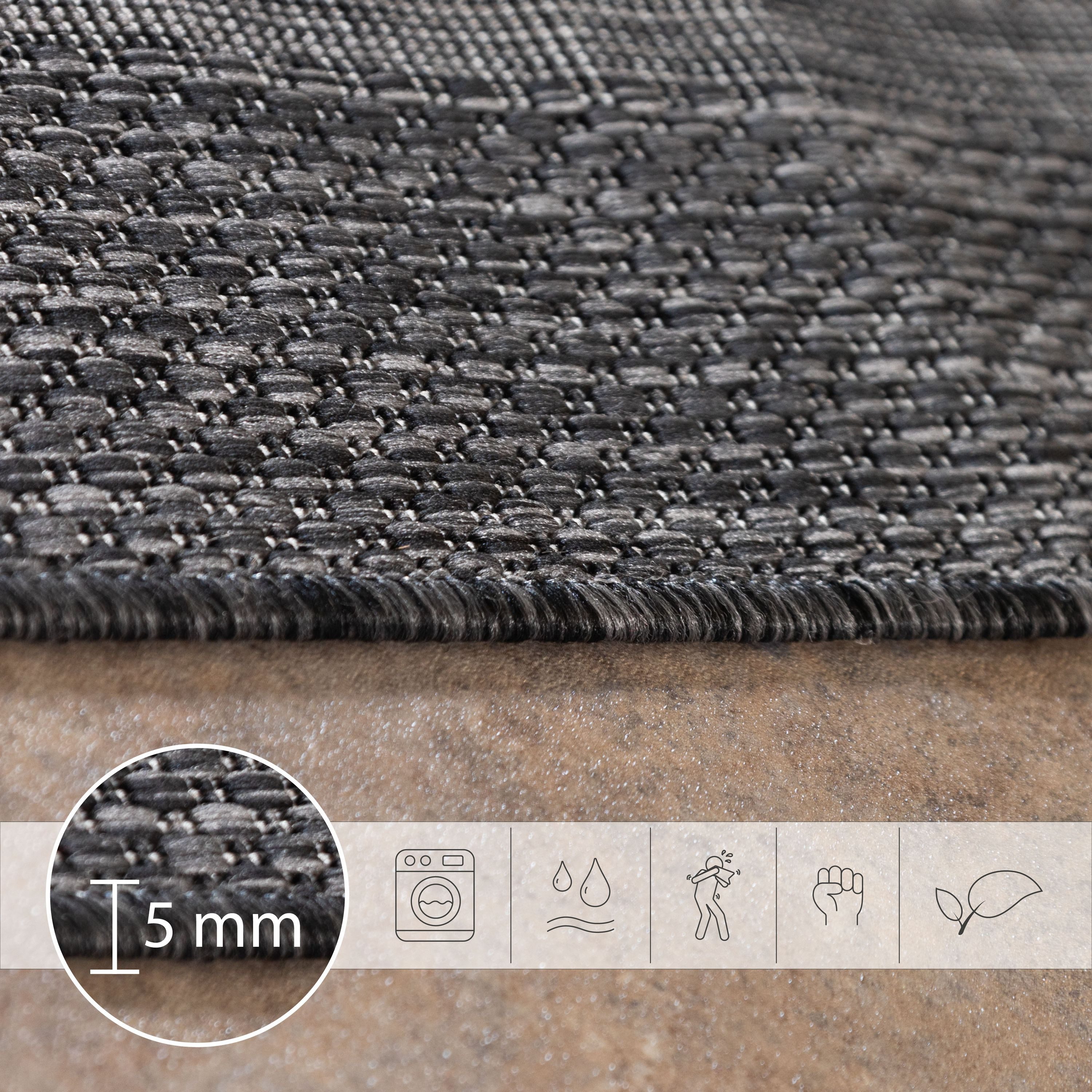 SIMPEX24 Outdoorteppich Unicolor - Einfarbig, Rund, günstig online kaufen