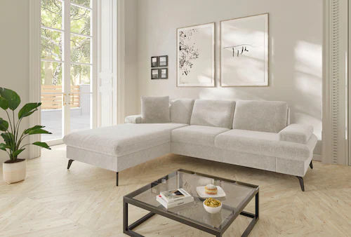 sit&more Ecksofa »Morris Jubi L-Form«, inkl. Armteilfunktion und 1 Zierkiss günstig online kaufen