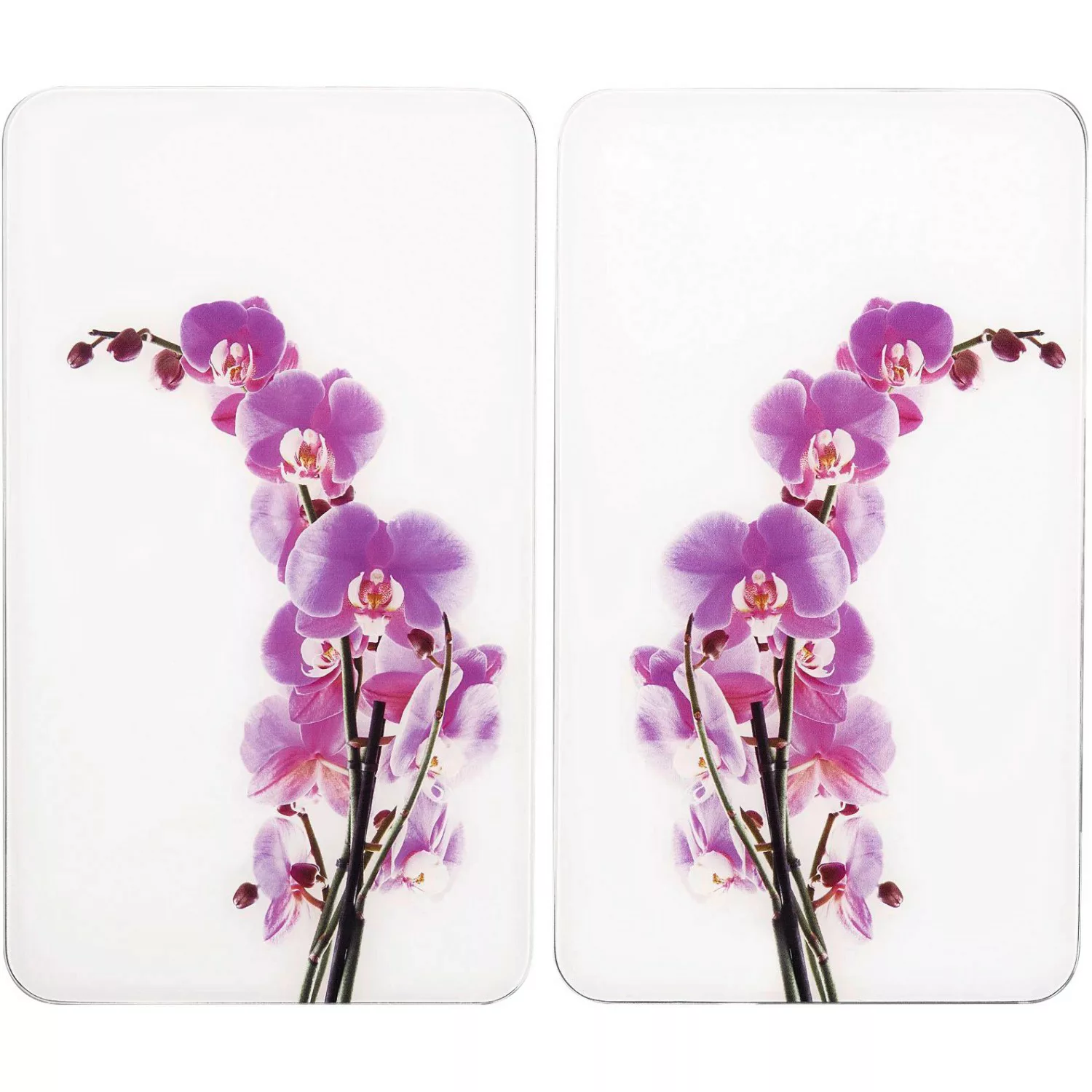 WENKO Herd-Abdeckplatte "Orchideenblüte", (Set, 2 tlg.), kratzfest günstig online kaufen