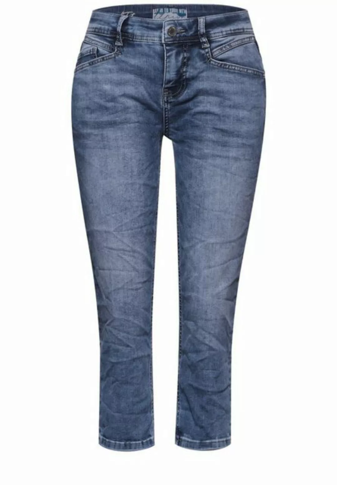 STREET ONE Caprijeans -  Damen 3/4 Jeans im Casual Fit- Bermuda - Capri Hos günstig online kaufen