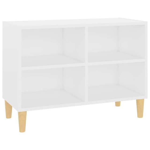 furnicato TV-Schrank mit Massivholz-Beinen Weiß 69,5x30x50 cm günstig online kaufen