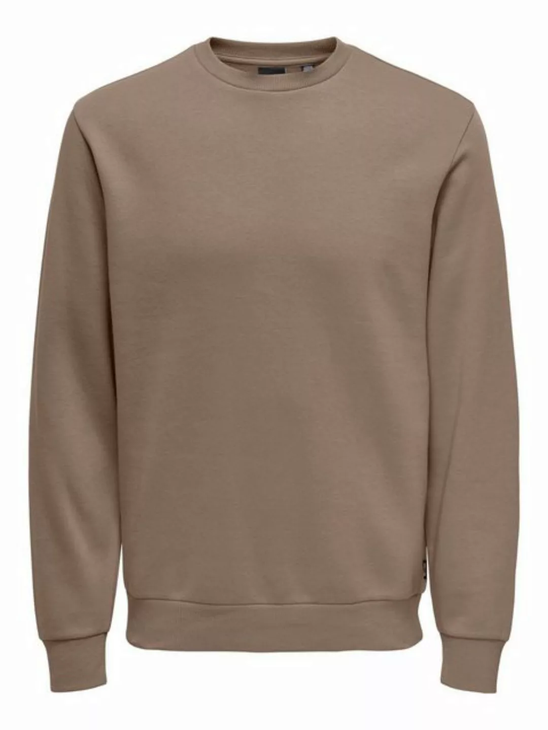 ONLY & SONS Sweatshirt Basic Sweatshirt Langarm Pullover ohne Kapuze ONSCER günstig online kaufen