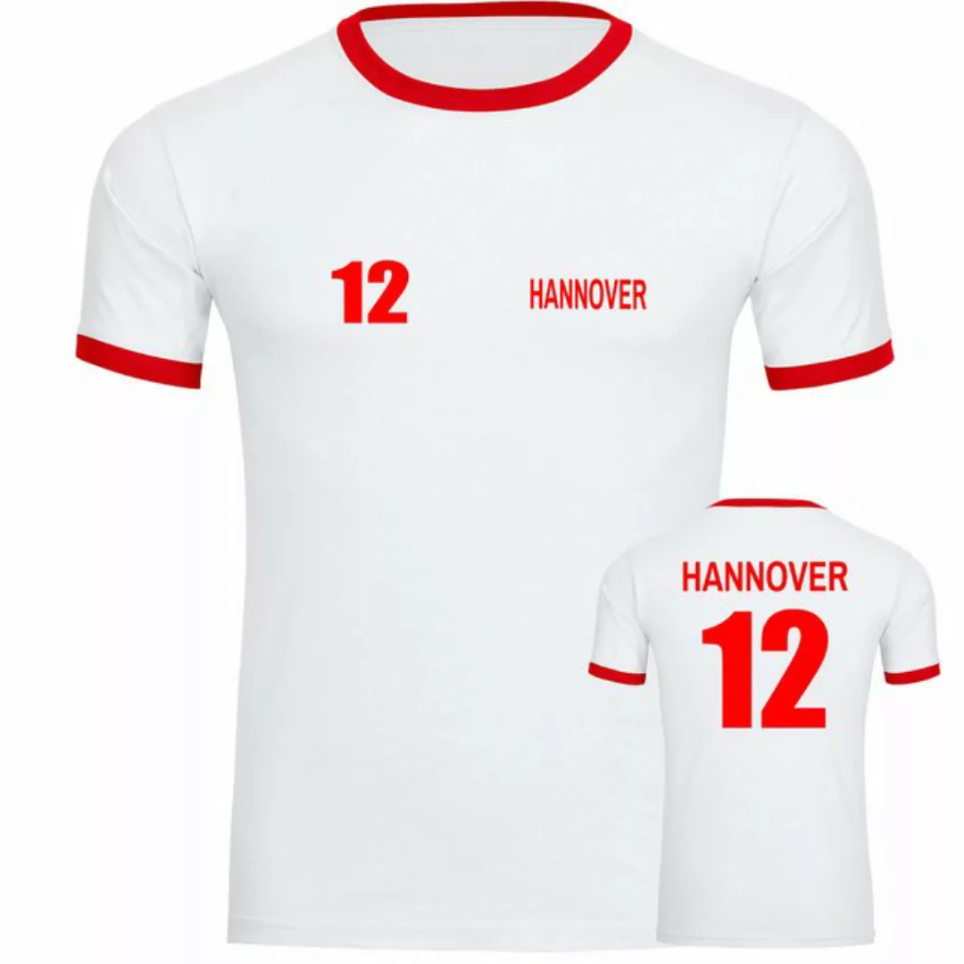 multifanshop T-Shirt Kontrast Hannover - Trikot 12 - Männer günstig online kaufen
