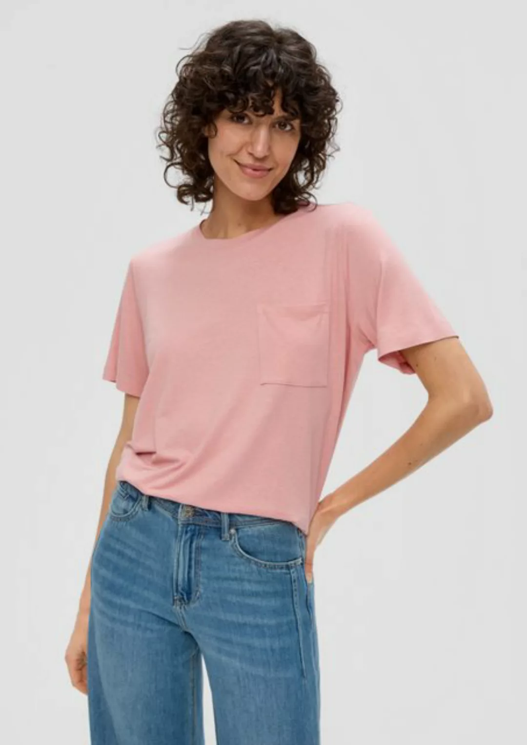 s.Oliver Kurzarmshirt T-Shirt mit Brusttasche günstig online kaufen