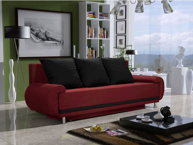 Furnix Schlafsofa AMORIE Sofa mit Schlaffunktion Bettkasten & Kissen, 225x7 günstig online kaufen