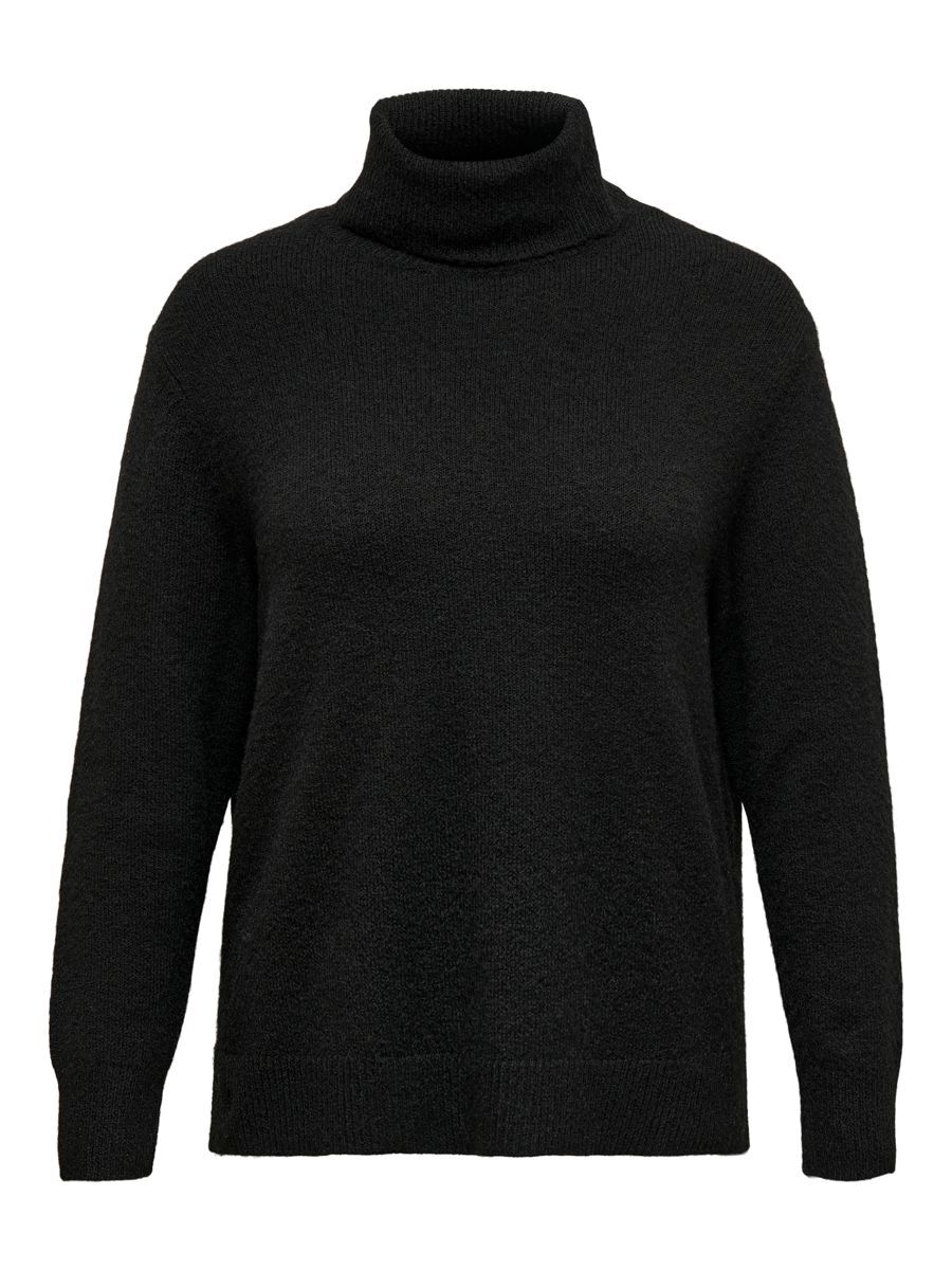 ONLY Kurviger Rollkragen Pullover Damen Schwarz günstig online kaufen