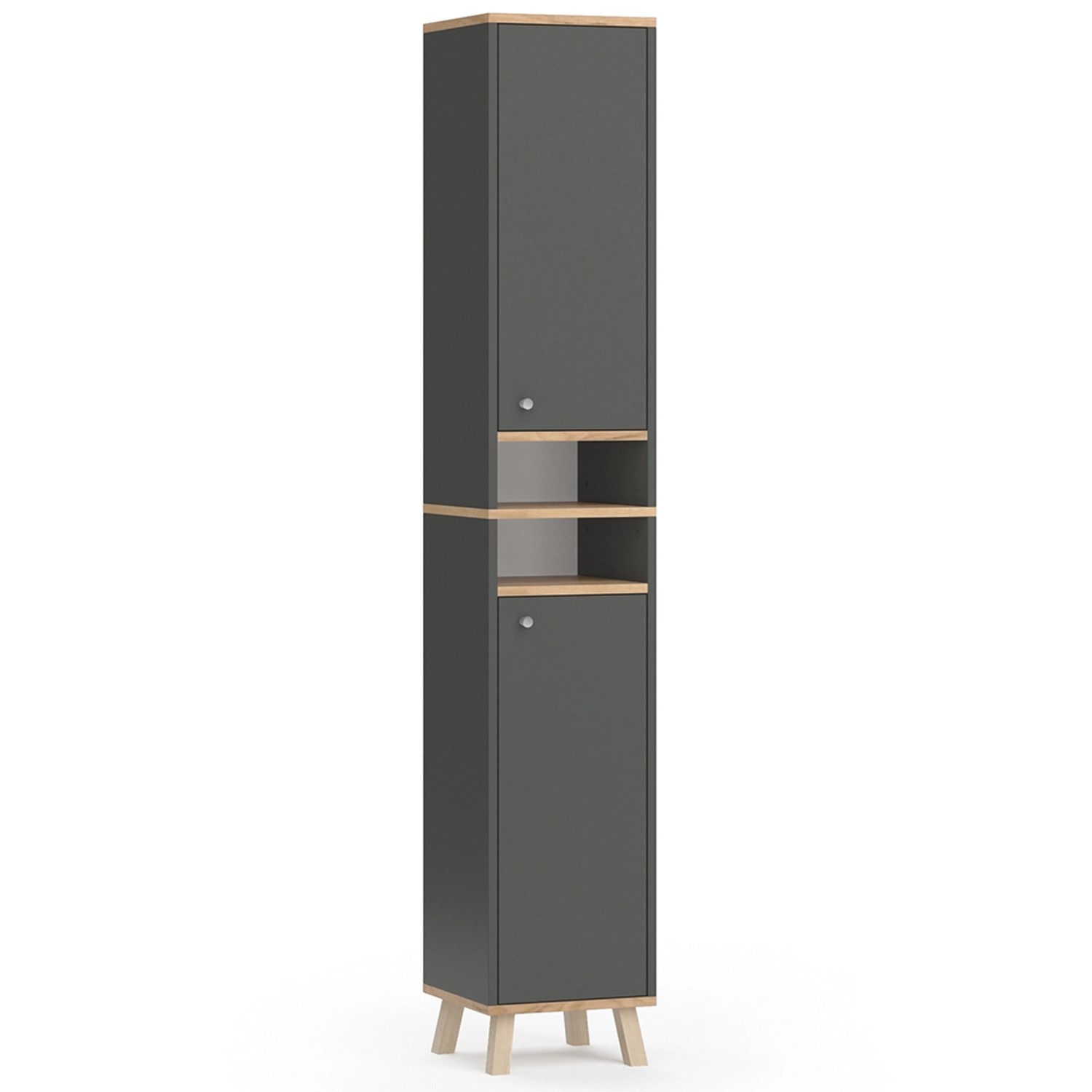 Vicco Hochschrank Senyo, Anthrazit/Goldkraft Eiche, 30 günstig online kaufen