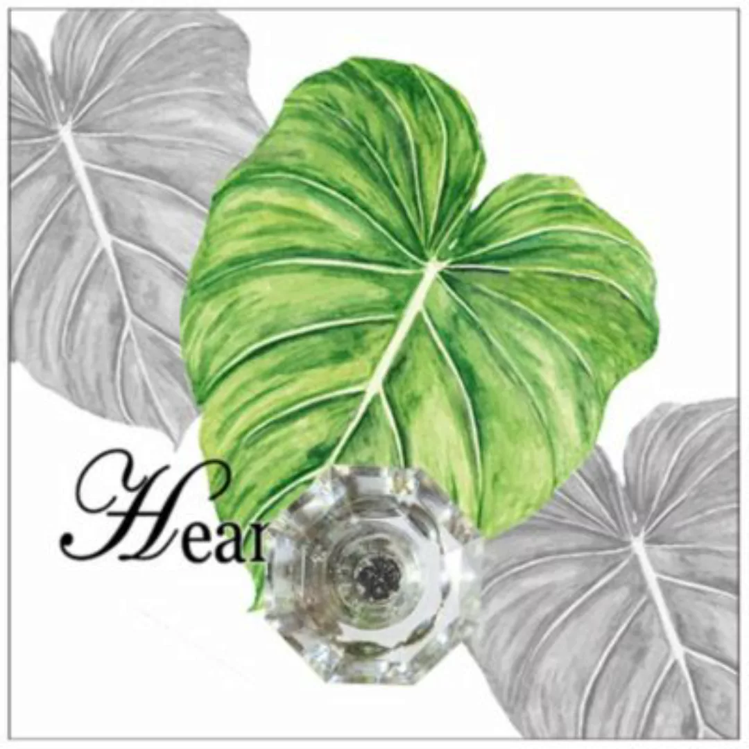 HTI-Line Wandhaken Leaf grün/grau günstig online kaufen