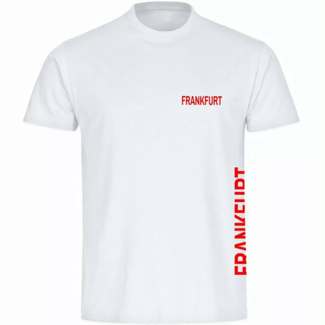 multifanshop T-Shirt Herren Frankfurt - Brust & Seite - Männer günstig online kaufen