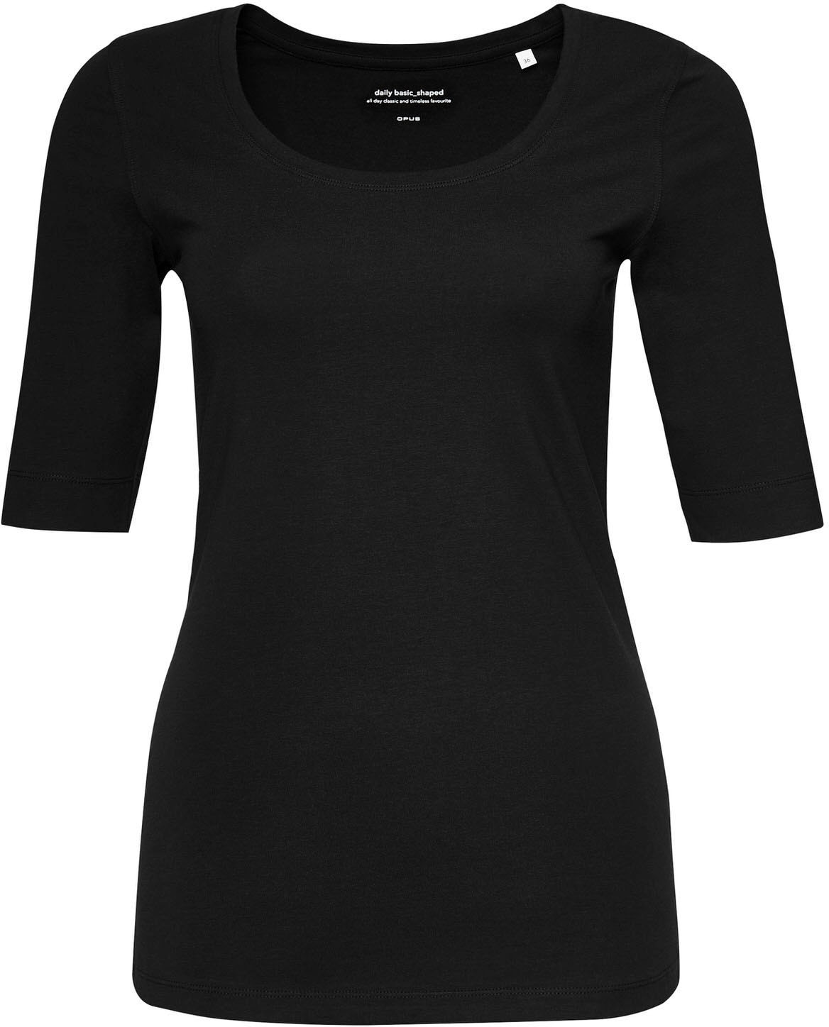 OPUS Rundhalsshirt schwarz regular fit (1-tlg) günstig online kaufen