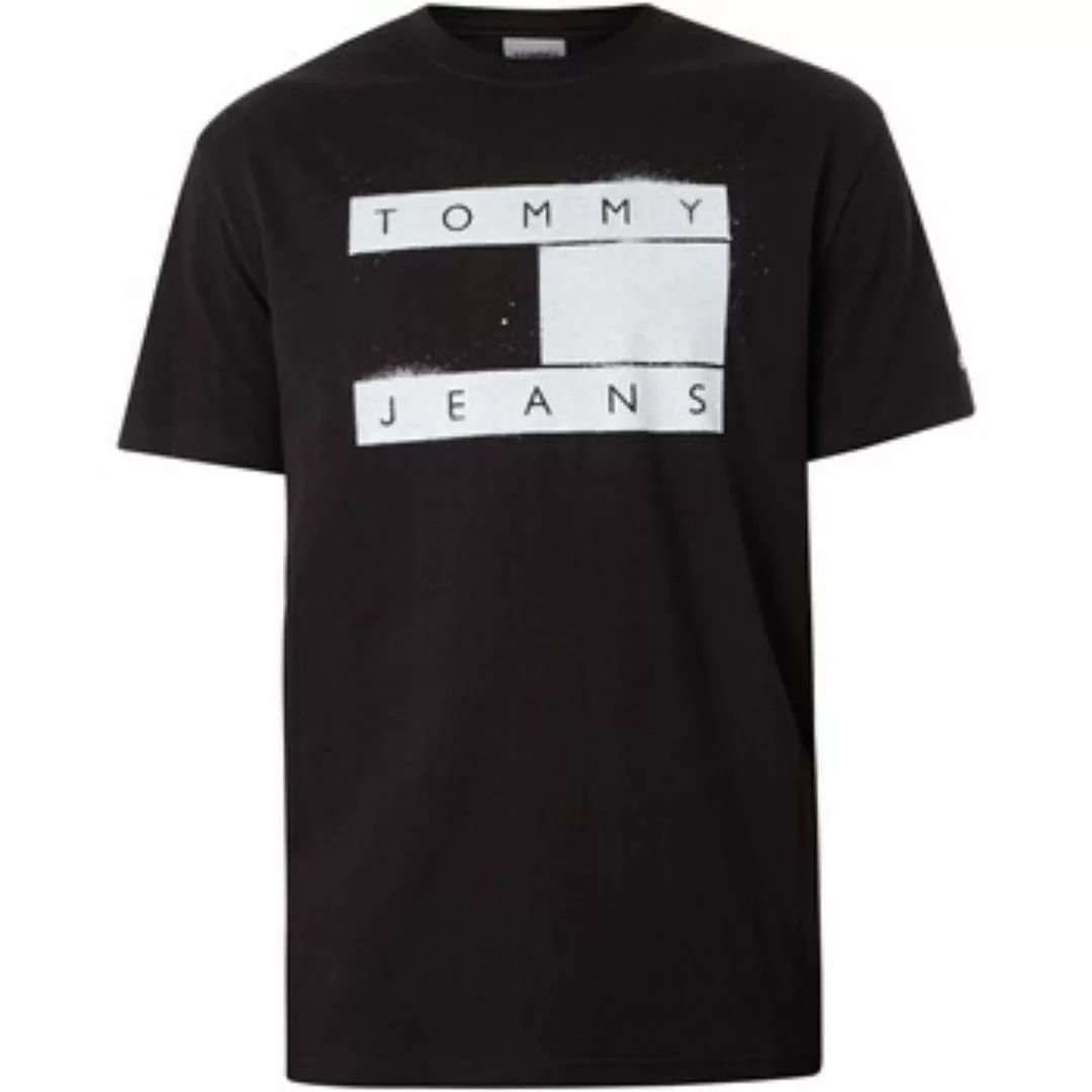 Tommy Jeans  T-Shirt Klassisches Spray-Flaggen-T-Shirt günstig online kaufen