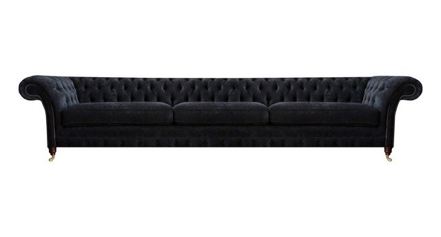 JVmoebel 3-Sitzer Schwarzer Chesterfield Dreisitzer Sofa Luxuriöse Wohnzimm günstig online kaufen