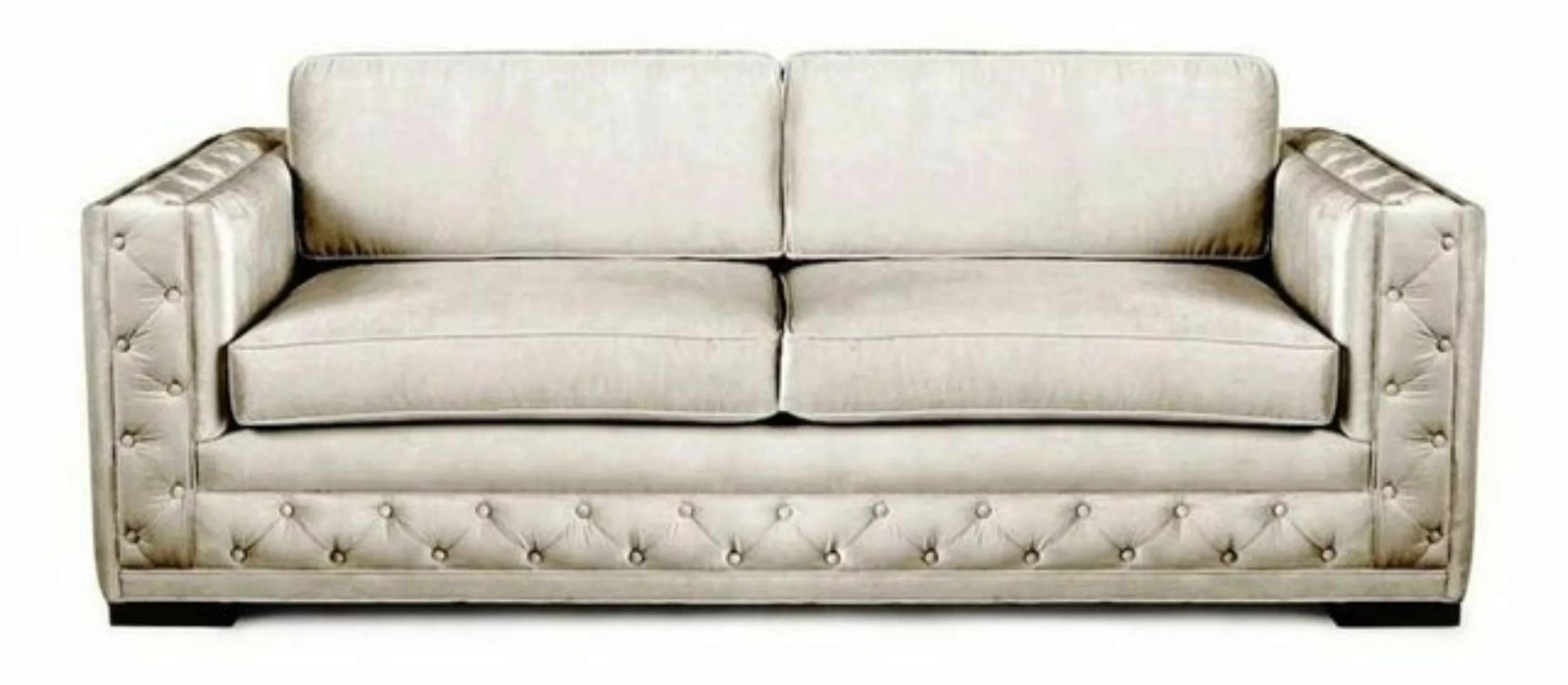 JVmoebel Chesterfield-Sofa, Weiß Chesterfield Modern Design Couchen Textil günstig online kaufen