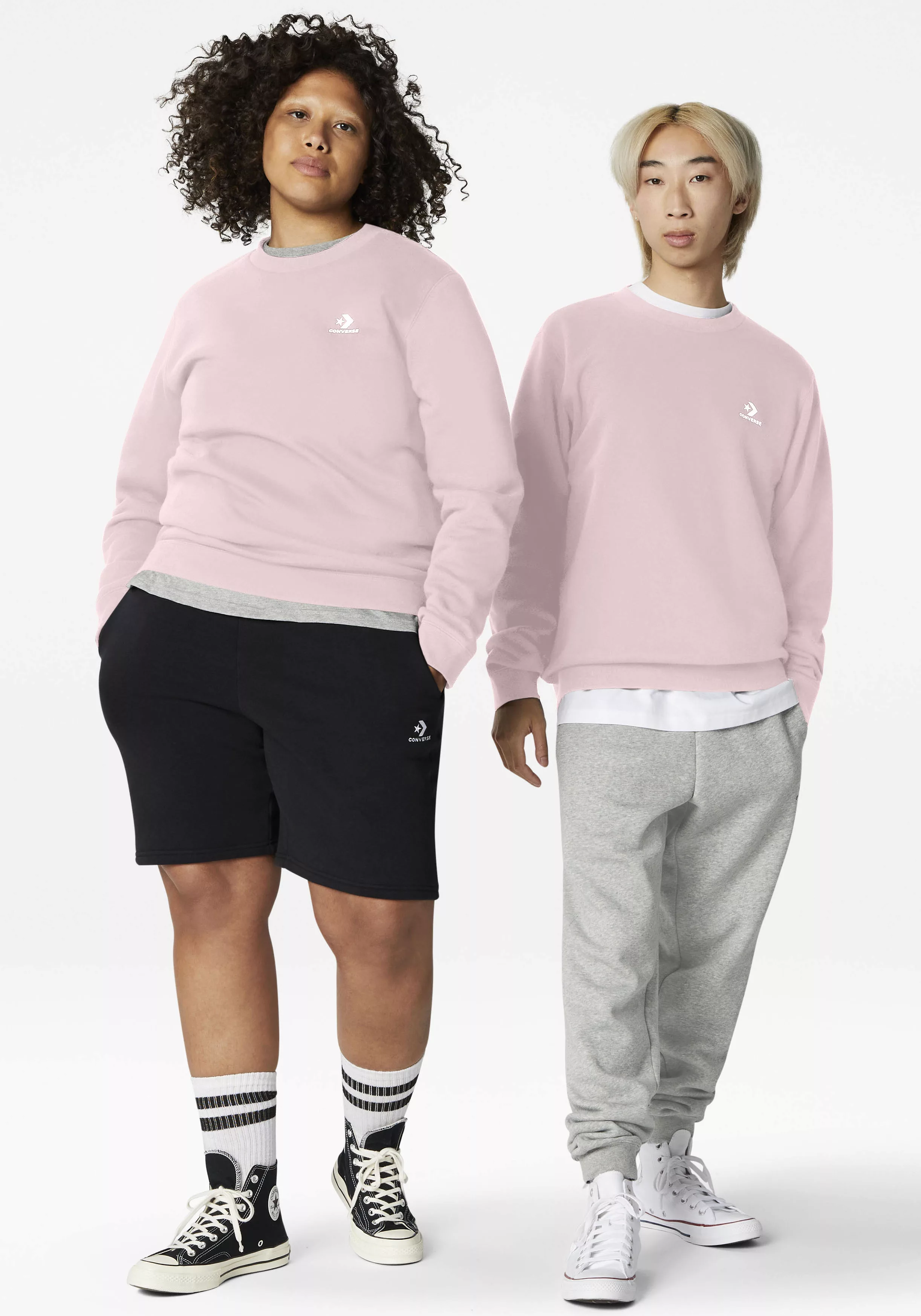 Converse Sweatshirt GO-TO EMBROIDERED STAR CHEVRON BRUSHED BACK FLEECE CREW günstig online kaufen